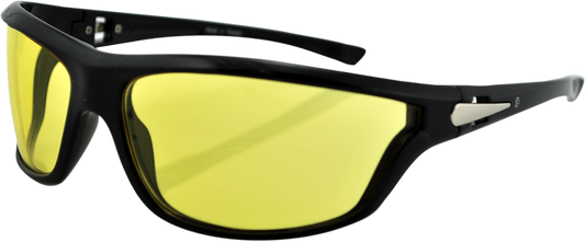 ZAN HEADGEAR Florida Sunglasses - Shiny Black - Yellow EZFL01Y