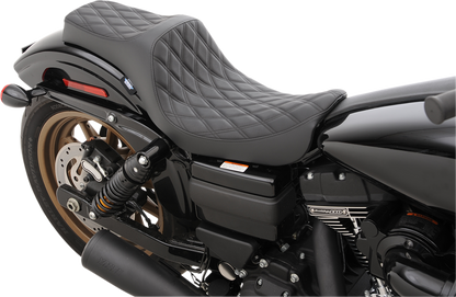 DRAG SPECIALTIES Predator III Seat - Double Diamond - Black Stitching 0803-0602