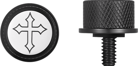 FIGURATI DESIGNS Seat Mounting Knob - Black - Cross FD41-SEAT KN-BK