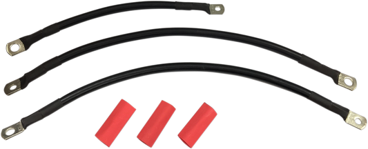 DRAG SPECIALTIES Black Battery Cable Set - '94-'09 Dyna F/04-05DYNA;9"/14"/15"CBL E25-0091B-T2