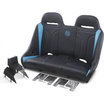 BS SAND Extreme Bench Seat - Double T - Black/Titanium Blue EXBETBDTC