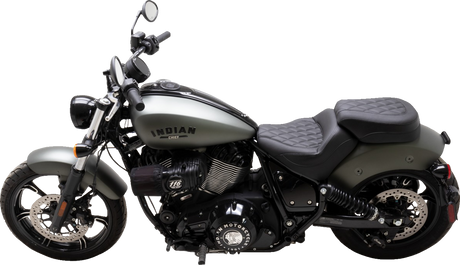 MUSTANG Solo Touring Seat - w/o Driver Backrest - Black - Diamond Stitch - Chief '22-'23 88203
