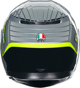 Casco AGV K3 - Fortify - Gris/Negro/Amarillo Fluo - 2XL 21183810040112X 