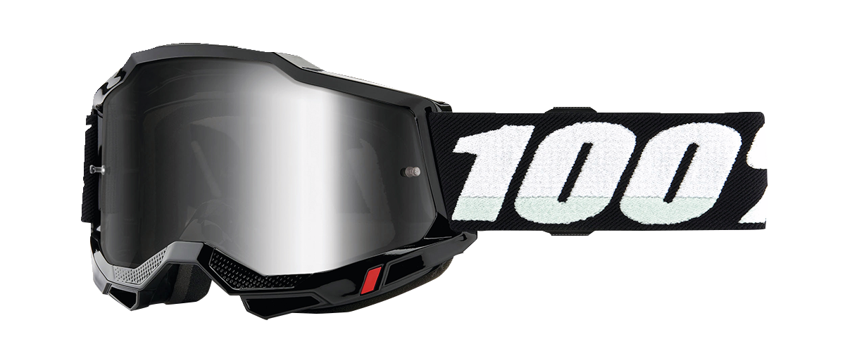 100% Accuri 2 Junior Goggles - Black - Silver Mirror 50025-00010