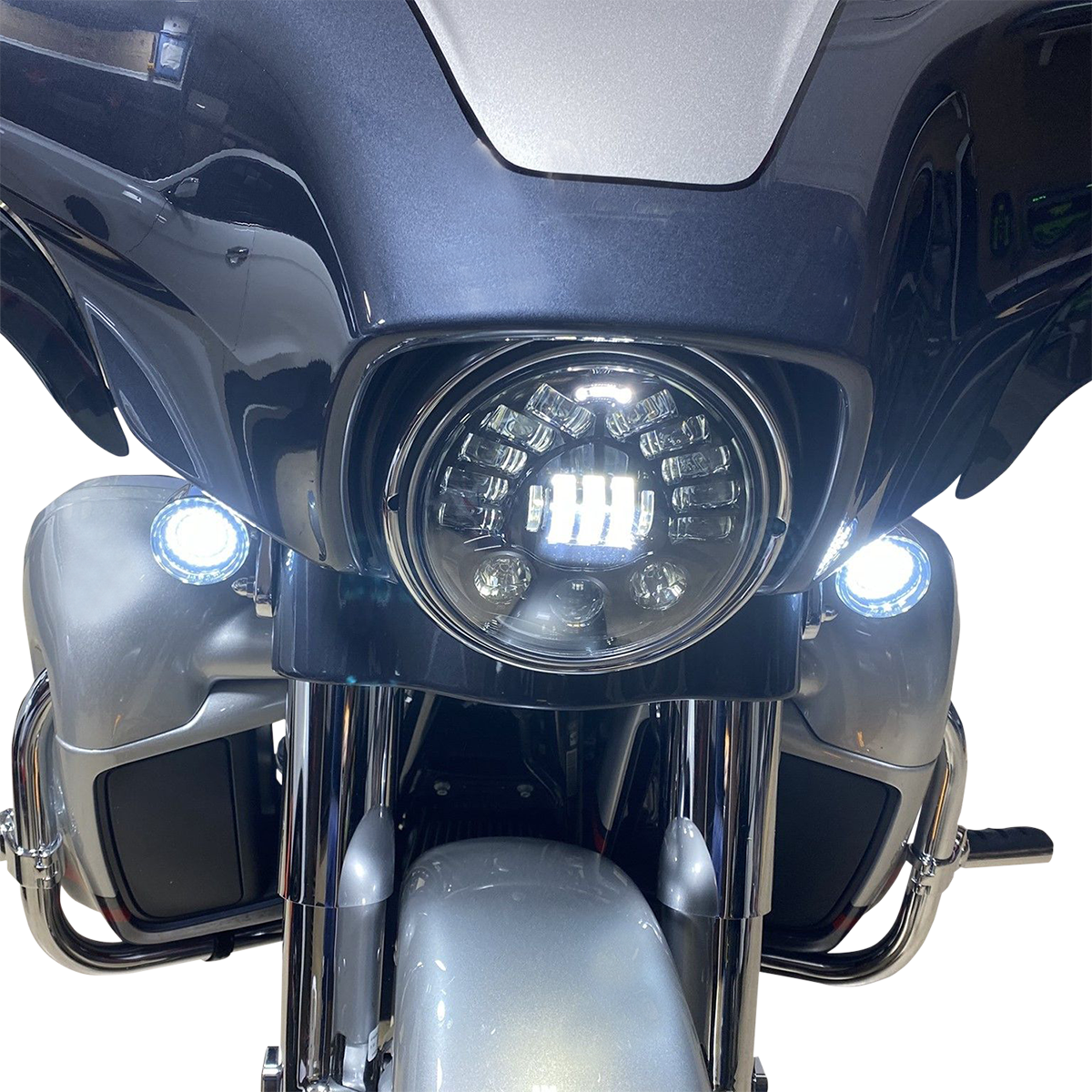 CUSTOM DYNAMICS 7" Adaptive Headlamp - Chrome Indian Chief/Chieftain/Roadmaster/Pursuit   PB-7A-IND-C