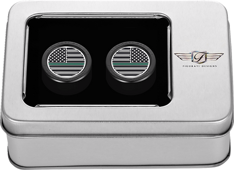 FIGURATI DESIGNS Docking Hardware Covers - American Flag - Green Line - Short - Black FD72-DC-2530-BK