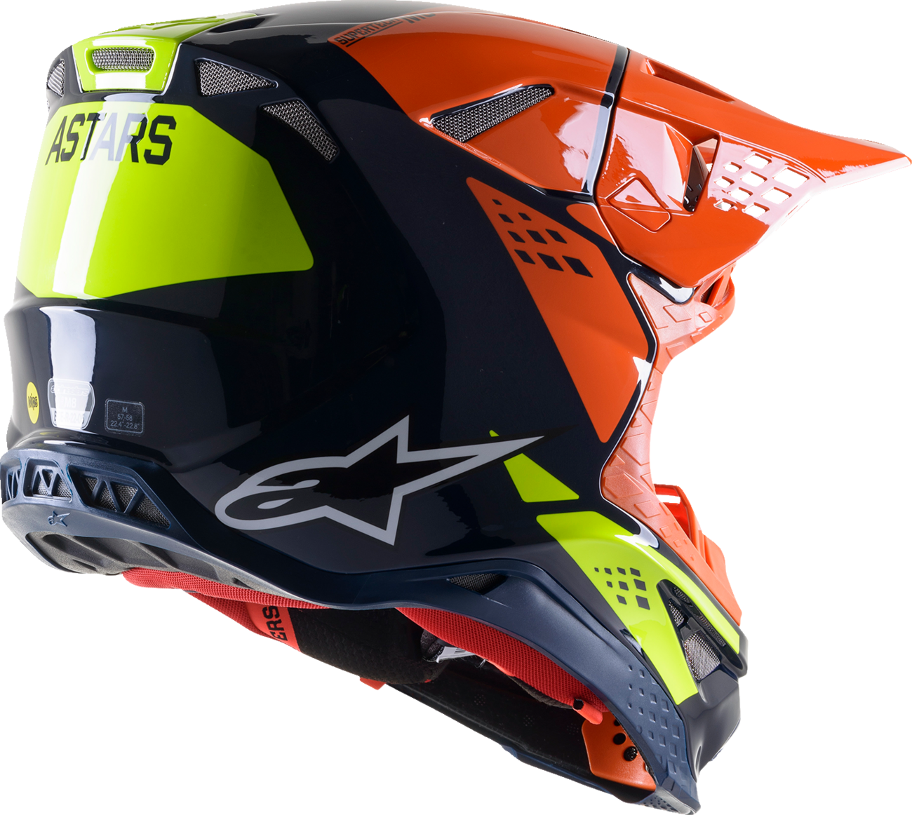 ALPINESTARS Supertech M8 Helmet - Factory - Blue/Orange/Yellow - XL 8302922-7445-XL