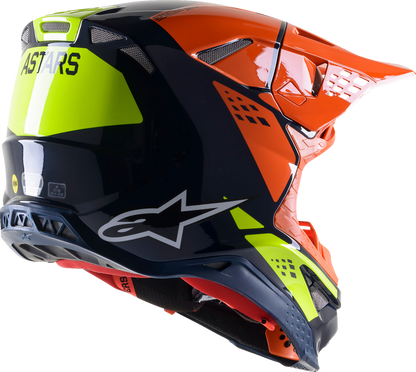 ALPINESTARS Supertech M8 Helmet - Factory - Blue/Orange/Yellow - XL 8302922-7445-XL