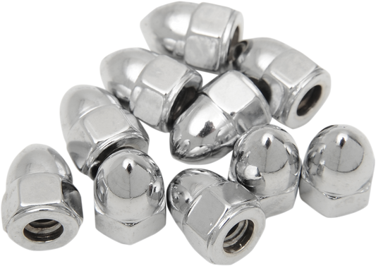 DRAG SPECIALTIES Nut - Acorn - Chrome - 10-24 MPB101