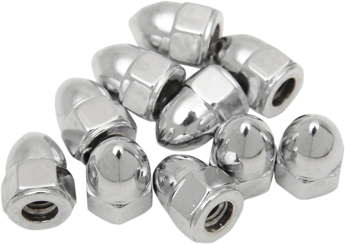 DRAG SPECIALTIES Nut - Acorn - Chrome - 10-32 MPB102