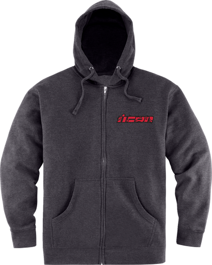 ICON Omnicrux Zip Fleece Hoodie - Black - 2XL 3050-6391