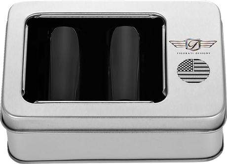 FIGURATI DESIGNS Docking Hardware Covers - American Flag - Long - Contrast Cut - Black FD26-DC-2545-BK
