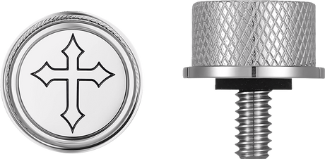 FIGURATI DESIGNS Seat Mounting Knob - Stainless Steel - Cross FD41-SEAT KN-SS