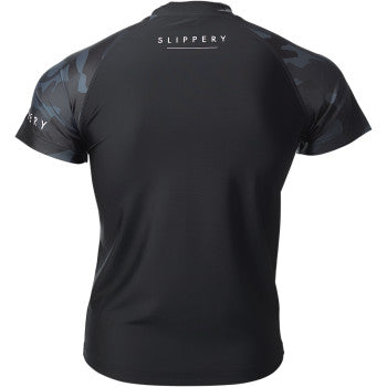 SLIPPERY Rashguard Short Sleeve Underwear - Black/Camo - Small 3250-0136