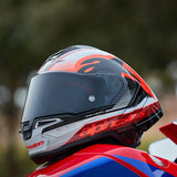 IN STOCK ALPINESTARS Supertech R10 Helmet - Team - Black/Carbon Red/Gloss White - Medium 8200224-1352-M
