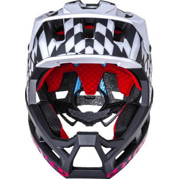KALI DH Invader Helmet - LTD Glitch - Matte Black/White/Red - L-2XL 0211323217
