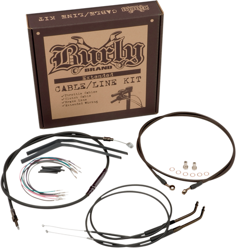 BURLY BRAND Control Kit - 14" Ape Hanger Handlebars B30-1011