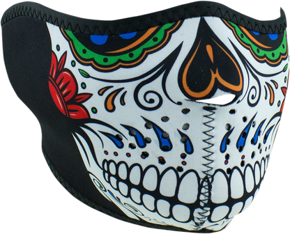 ZAN HEADGEAR Half Mask - Muerte Skull WNFM413H