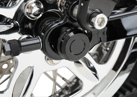 DRAG SPECIALTIES Tapa de eje - Trasero - Negro 0214-0833