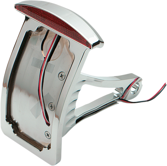 DRAG SPECIALTIES Side Mount Taillight/License Plate Mount - Curved Vertical - Half-Moon 28-6041LED BX1