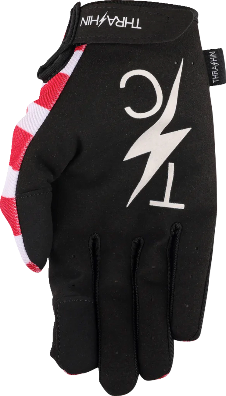 THRASHIN SUPPLY CO. Stars & Bolts Stealth Gloves - Red/Blue - Small SV1-12-08