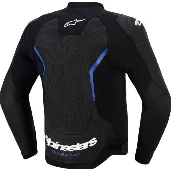 ALPINESTARS GP Force v2 Leather Airflow Jacket - Black/Metallic Blue - US 38 / EU 48 3100326-1591-48