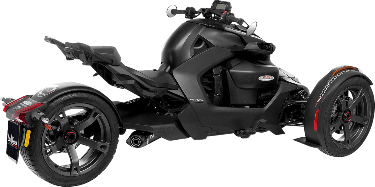 LEOVINCE LV One EVO Slip-On Muffler - Black Edition for CAN-AM RYKER 600 SPORT/RALLY/ACE 2019 - 2024 14404EB