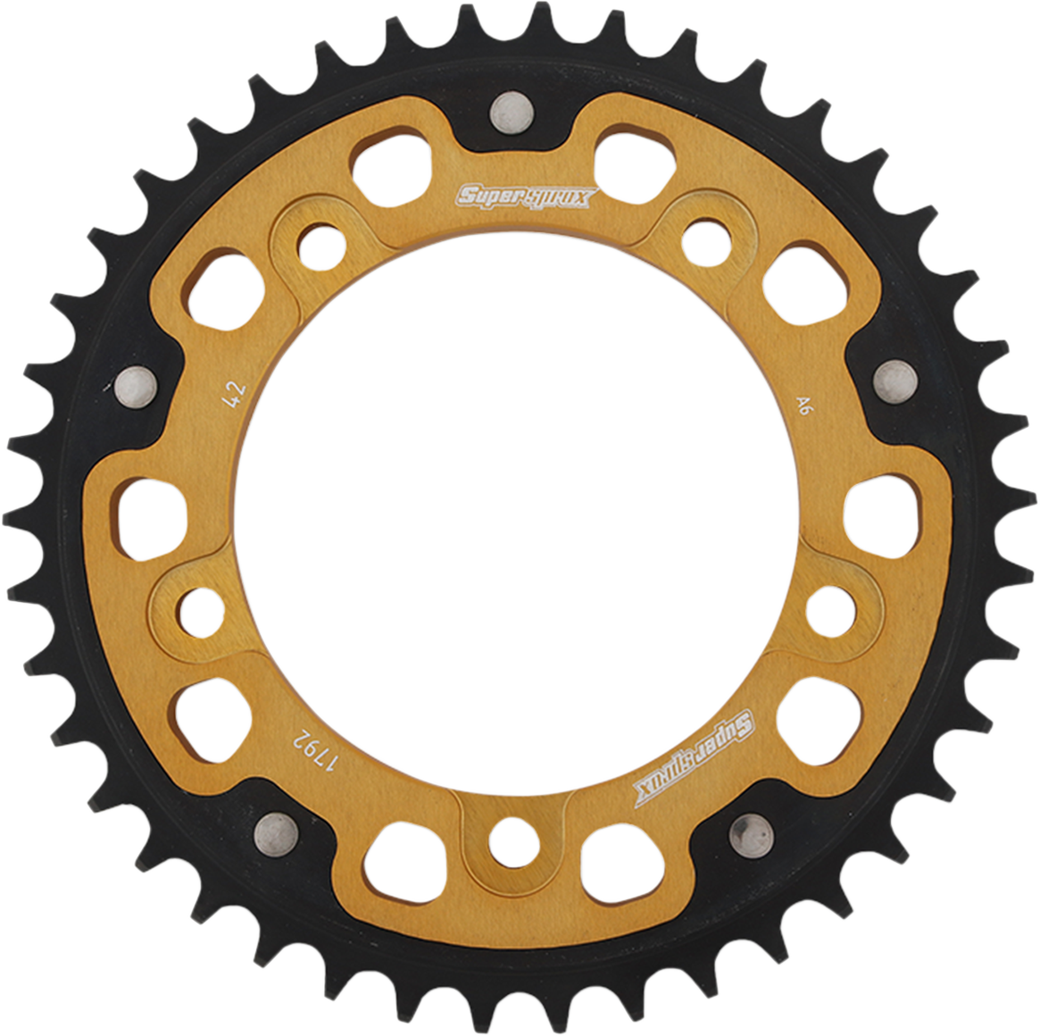 SUPERSPROX Stealth Rear Sprocket - 42 Tooth - Gold - Suzuki/Triumph RST-1792-42-GLD