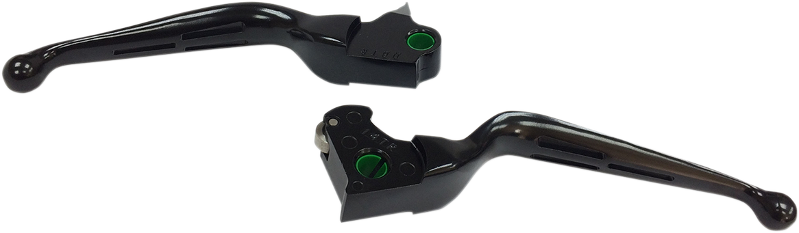 DRAG SPECIALTIES Levers - Slotted - Black H07-0606MB