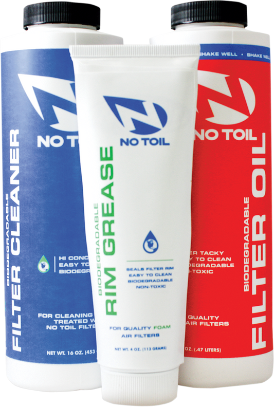 NO TOIL Filter Oil, Cleaner, and Rim Grease Kit NT209