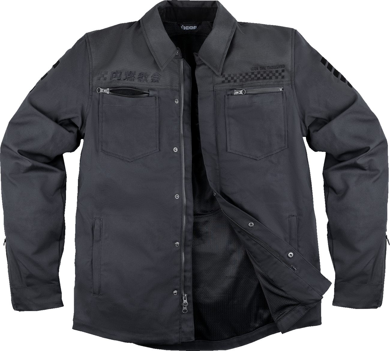 ICON Upstate Canvas National Jacket - Black - Small 2820-6560