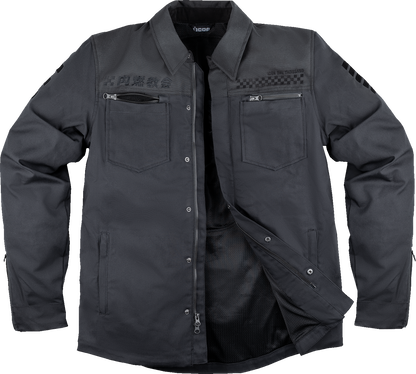 ICON Upstate Canvas National Jacket - Black - Medium 2820-6561