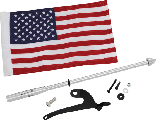 SHOW CHROME Folding Flag Pole - Right 41-203R