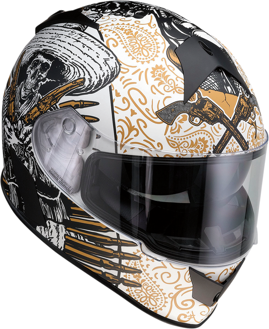 Z1R Warrant Helmet - Sombrero - White/Gold - XL 0101-14168