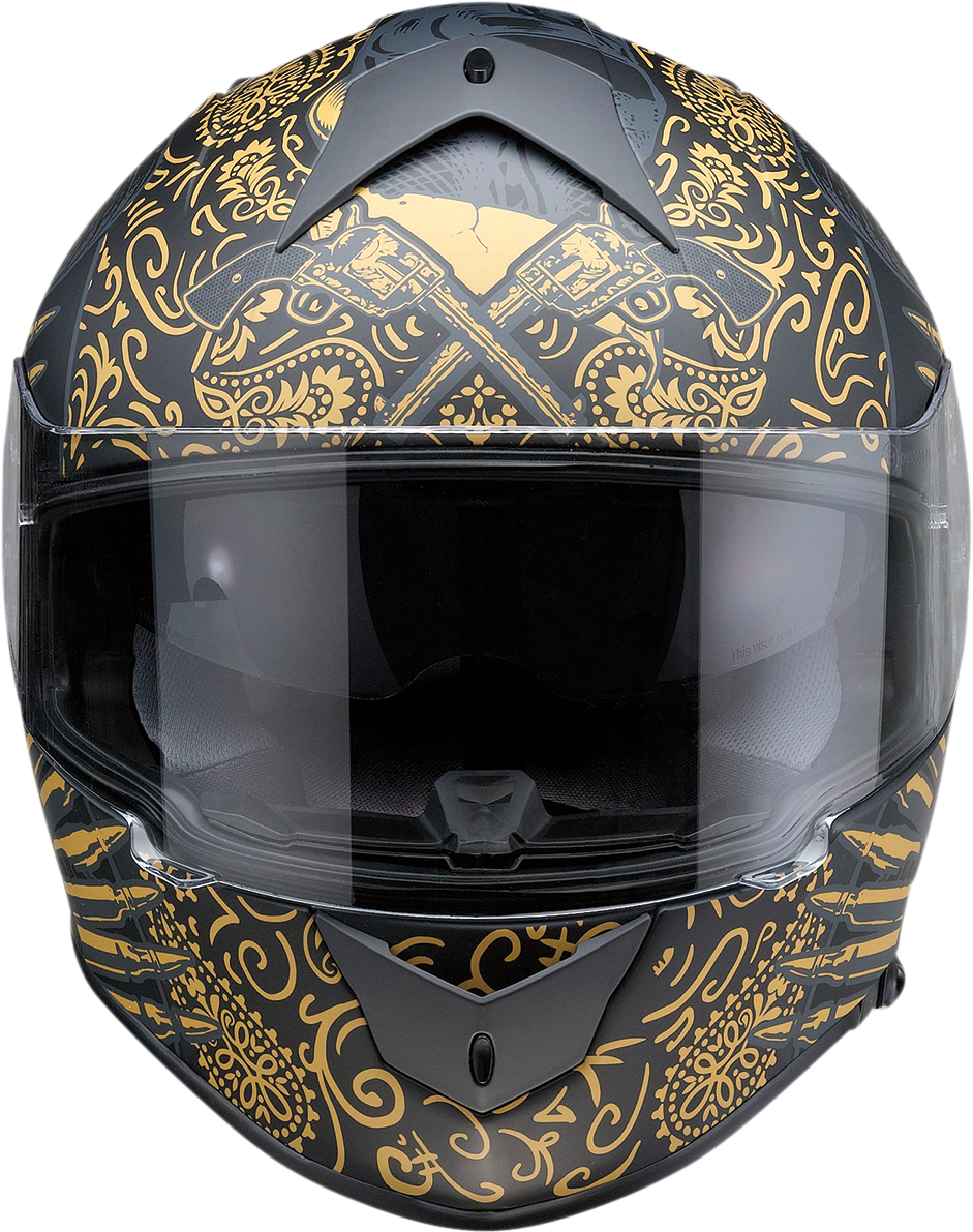 Z1R Warrant Helmet - Sombrero - Black/Gold - Small 0101-14171