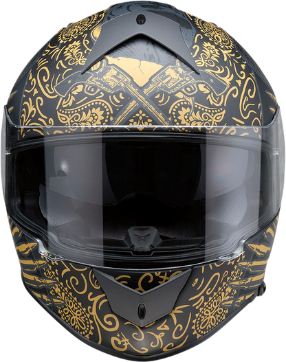 Z1R Warrant Helmet - Sombrero - Black/Gold - Small 0101-14171