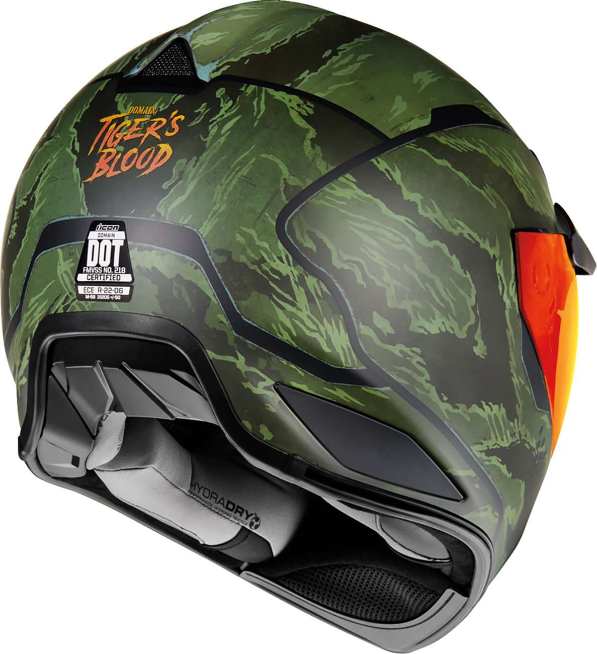 ICON Domain™ Helmet - Tiger's Blood - Green - Large 0101-14926