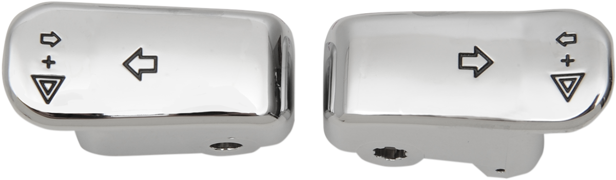 DRAG SPECIALTIES Tapas de extensión del interruptor de señal de giro - '96+ - Cromo 77448C