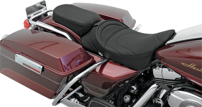 DRAG SPECIALTIES Pillion Seat - Mild Stitched - Narrow - FL '99-'22 0801-0469