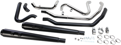 BASSANI XHAUST Down Under Exhaust - Black - Megaphone 1F66RB