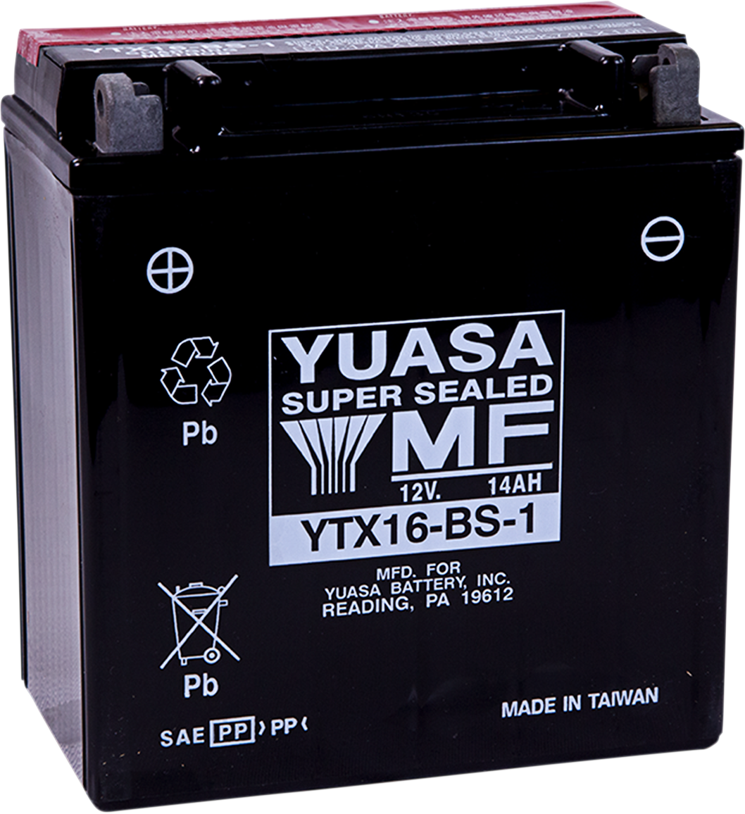 YUASA AGM Battery - YTX16-BS- .78 L YUAM32X61