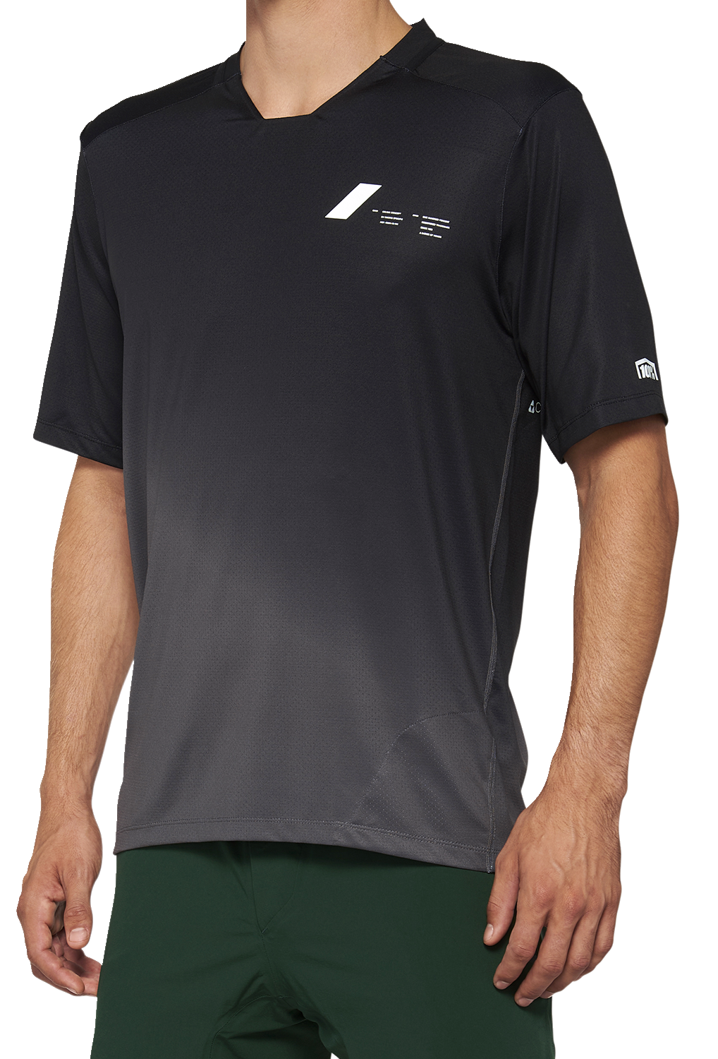 100% Celium Jersey - Short-Sleeve - Black/Charcoal - Large 40011-00002