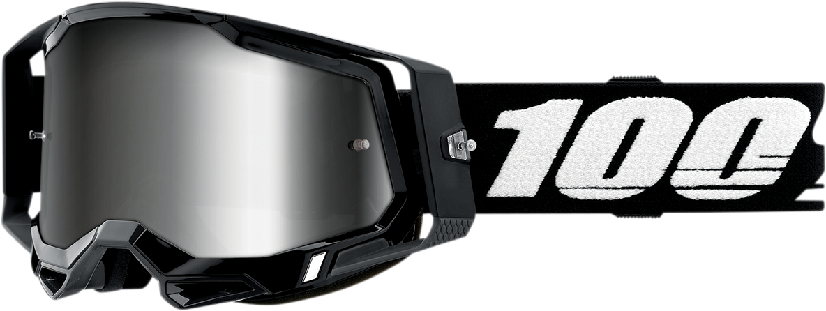 100% Racecraft 2 Goggles - Black - Silver Mirror 50010-00001