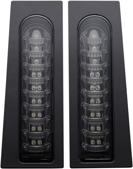 CUSTOM DYNAMICS Saddlebag Lights - Smoke - Gloss Black PB-FILL-S-B