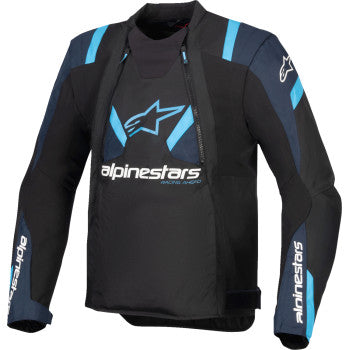 IN STOCK OPEN BOX  ALPINESTARS T-Stunt Air Jacket - Black/Dark Blue/Blithe Blue - 2XL 3301825-1386-2X