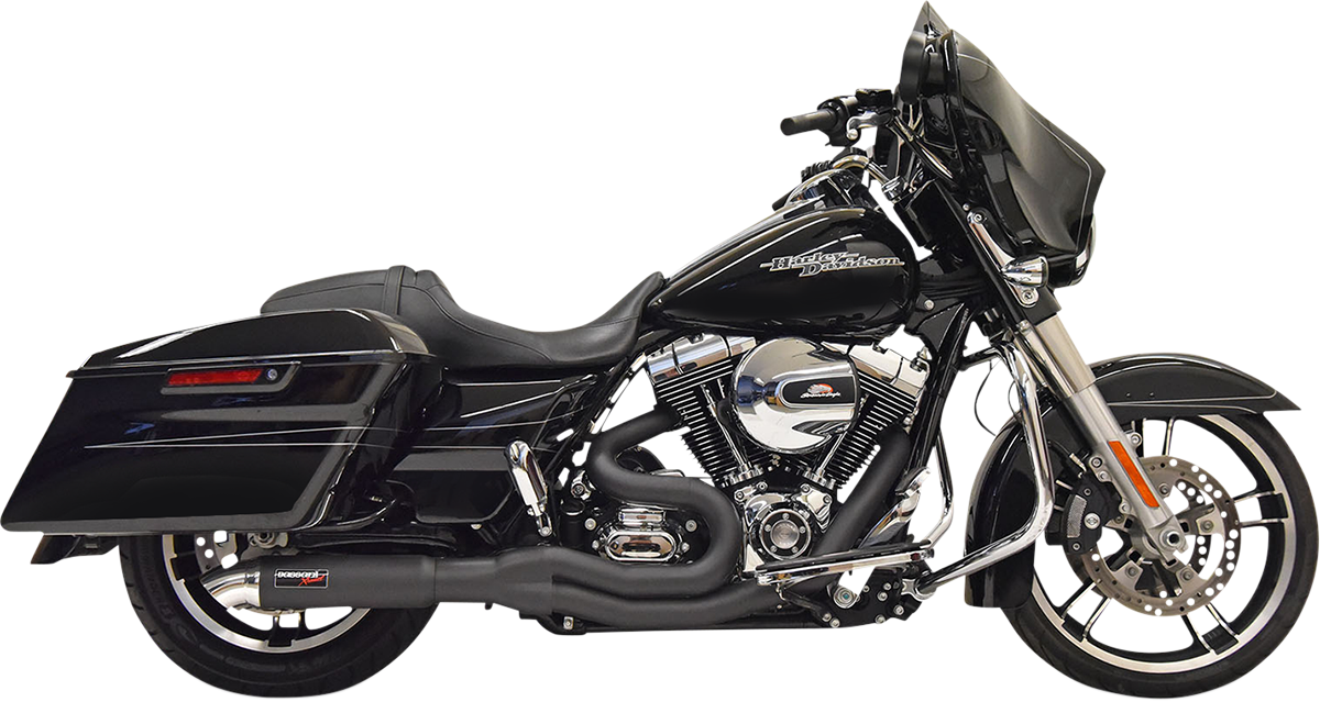 BASSANI XHAUST 2:1 Exhaust - Black 1F68B