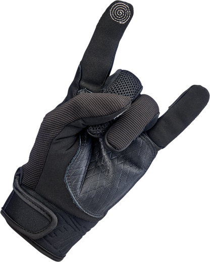 BILTWELL Baja Gloves - Black Out - Large 1508-0101-304