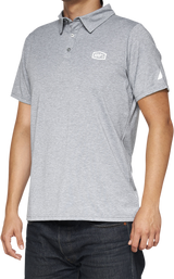 100% Corpo Polo Shirt - Heather Gray/White - Medium 35019-252-11