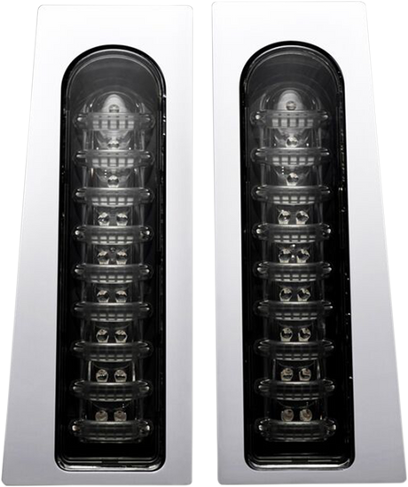 CUSTOM DYNAMICS Saddlebag Lights - Smoke - Chrome PB-FILL-S-C