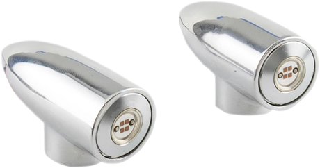 PAUL YAFFE BAGGER NATION LightningBullet - Marker LIghts - Amber - Chrome LB-F-AMB-C